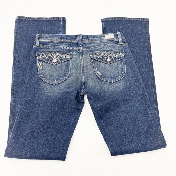 Paige Pico Dark Wash Denim Bootcut Jeans Size 28 - Picture 4 of 6